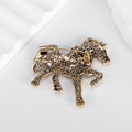 Silver Tone Horse Two Designs Metal Brooch Pin for Jackets and Lapels view 3