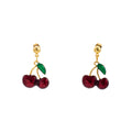 Red Cherry Necklace and Earring Jewelry Set or Earrings view 5
