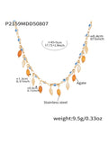 Gold Evil Eye Enamel Necklaces Agate Drop Fringe Styles view 10