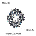 Star and Moon Crystal Wreath Brooch in Four Color Palettes view 9