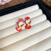 Red White Earrings