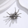Blue Silver Tone Spider Crystal Two Designs Metal Brooch Pin view 3