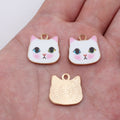 Enamel Cat Face Charms in Six Designs for Jewelry and Craft Making view 9