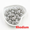 Rhodium Tone 8 mm