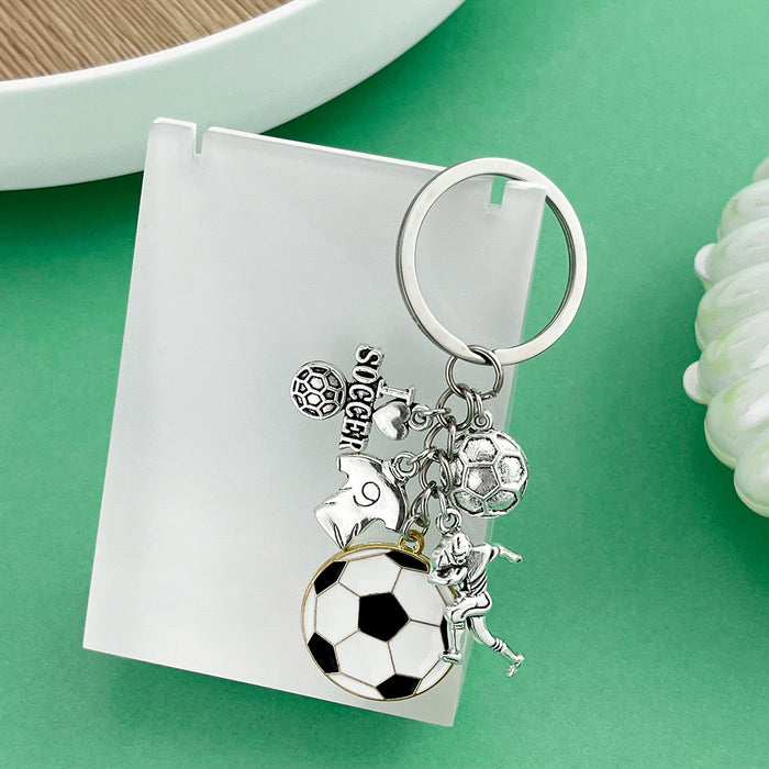 Soccer Charm Keychains in 30 Pictured Variations for Bags and Keys