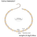Crystal Heart Necklace and Bracelet in Three Metal Finishes view 10