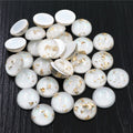 Black and White Gold Fleck Round Resin Cabochon Pieces view 7