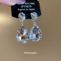 Rhinestone Teardrop Necklace Earring Sets Silver Tone view 4