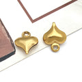 Stainless Steel Hollow Angel Heart Fruit Charm Pendant for DIY Keychain Bag Jewelry