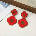 Seed Bead Flower Bottle Tassel Drop Earrings Seven Styles view 9