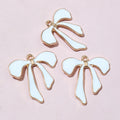 Enamel Bow Charms With Gold Tone Edges in Six Colors and Mix view 9