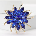 Rhinestone Starburst Flower Brooch Marquise Crystal Nine Colors view 4
