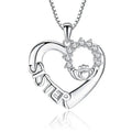 Sister Heart Claddagh Pendant Necklace Three Metal Tones view 5