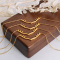 Gold Antler Branch V Pendant Necklace Fine Cable Chain view 2