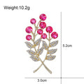 Gold Tone Money Tree Crystal Metal Brooch Pin 3 x 5.2 cm view 2