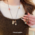 Wooden Animal Camera Pendant Cord Necklace Pendant Jewelry view 1