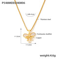 Gold Bow Shell Pendant Necklace Three Chain Styles view 8