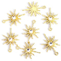 Crystal-Accented Gold Silver Moon Alloy Charms in 6 Styles view 10
