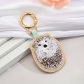 Padded Embroidered Animal Keychains with Snap Hooks in Three Designs view 5