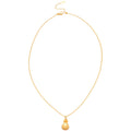 Gold Tone Heart Lock Pendant Necklace with Small Crystal Accents view 5