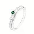 Double Layer Green Stone Beaded Stack Alloy Finger Rings view 7