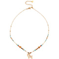 Gold Tone Beaded Horse Charm Necklaces in Two Colors view 5