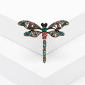 Filigree Dragonfly Brooch in Four Antique Crystal Palettes view 7
