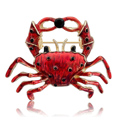 Enamel crab shown from the front