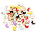 Enamel Crescent Moon Metal Charms in Nine Color Options view 5