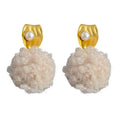 Faux Fur Pom Bow Multi Style Drop Stud Earring Set view 5