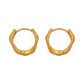 Twisted Irregular Geometric Mini Huggie Hoops Gold Steel view 5