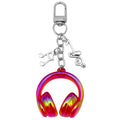 Transparent Red Headphone and Music Note Clip Keychain Eight-Color Collection view 5