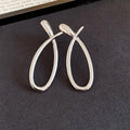 Polished Open Teardrop Crossover Stud Earrings Fashion Jewelry view 7