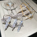 Silver Gold Crystal Leaf Multi Finger Ring Wheat Branches view 4
