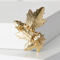 Three Leaf Enamel Maple Brooch In Bright Or Muted Colors view 3