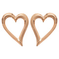 Gold And Silver Tone Open Heart Stud Earrings Jewelry Accessory view 5