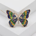 Crystal Butterfly Brooch In 2 Styles With Polished Metal And Decorative Details view 3