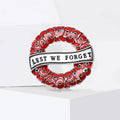 Red Poppy Remembrance Wreath Enamel Metal Brooch Pin view 3