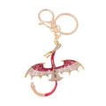 Enamel Flying Dragon Keychain Metal Winged Creature Charm view 5