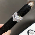 Silver Open CZ Rings Nine Crystal Cluster Style Designs view 2