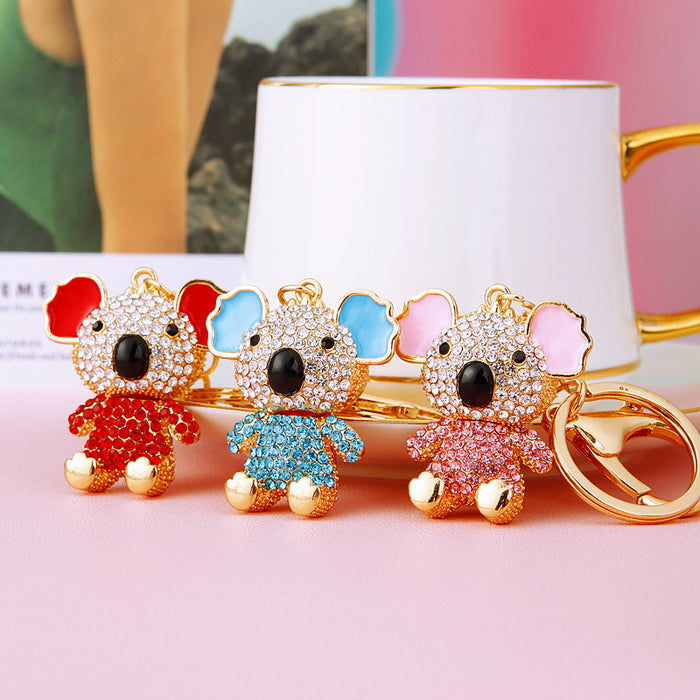 Jeweled Koala Keychains in Red Blue Pink and Assorted Colors