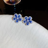 Blue Flower Studs