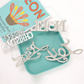 Silver Rhinestone Merry Christmas Noel Joy Peace Word Ornament view 3