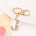 Gold Rhinestone Initial Letter Keychain A-Z Alphabet 26 Options view 12