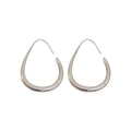 Polished Teardrop Hook Earrings In Gold And Silver view 5