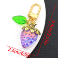 Seven Resin Strawberry Metal Clasp Keychain Designs view 11