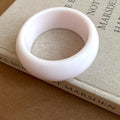 Wide Glossy Resin Round Bangle Bracelet 6 Color Styles view 6