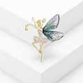 Crystal Fairy Ballerina Brooch Acrylic Wings Four Colors view 7
