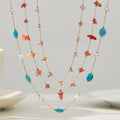 Gold Chain Colorful Stone Chip Necklaces And Bracelets view 1