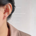 Mini Gold Open Wing Stud Earrings Outline Angel Pair view 2